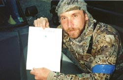 General Stoner displays his orders