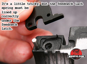 front sight feedneck latch Tippmann model 98 alpha black